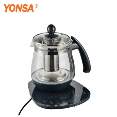 China 360 Degree Hot Selling Chinese Tea Rotation Cheap Glass Teapot Basic Price Electric Water Kettle for sale