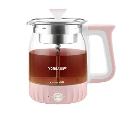 China 360 Degree Base Rongchuang Digital Health Temperature Control Electric Coffee Rotating Glass Drip Infuser Tea Pot Multifunctional Kettle for sale