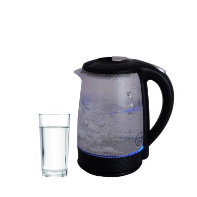 China High Quality 360 Degree Rotation Base Cordless Glass Water Electric Kettle with Color Changing Lights for sale