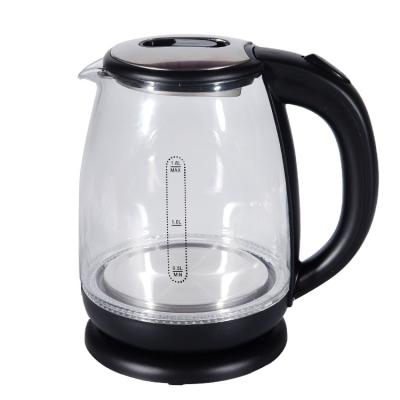 China 360 Degree Full Rotation Base Full Boil Baby Tea Whistle 1.5L Cute Quiet Glass Kettle For Boiling Milk for sale