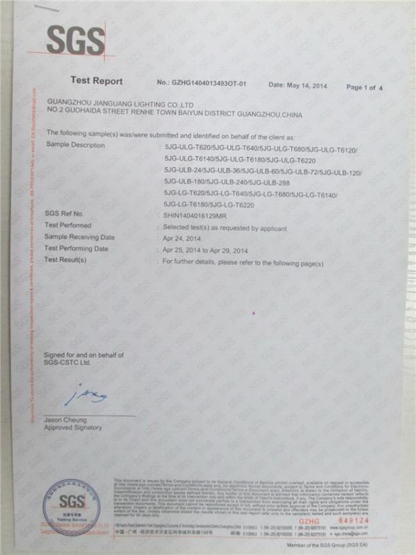 Test Report - Guangzhou   Jianguang   Lighting Co., Ltd.