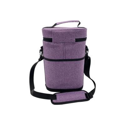 China 2021 Waterproof New Cationic Material Portable Wine Cooler Bags With Shoulder Strap Insulated Cooler Bag For Travel for sale