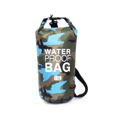 China Outdoor Camping Hiking Waterproof Large Capacity Warm Heavy Duty Camouflage Amazon Sale PVC Traveling Dry Bag With Adjustable Strap For Outdoor for sale