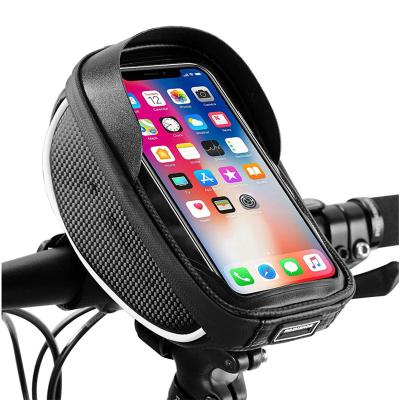 China Fanshion Bike Phone Front Frame Bag Waterproof Bicycle Phone Mount Bag Phone Case Holder Cycling Top Tube Frame Bag for sale