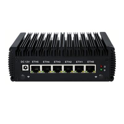 China Firewall Router 6 Lans Mini NIC AES-NI Computer Celern 3865U 2*DDR4 Pfsense Openwrt Centos Cheap Industrial Fanless PC for sale