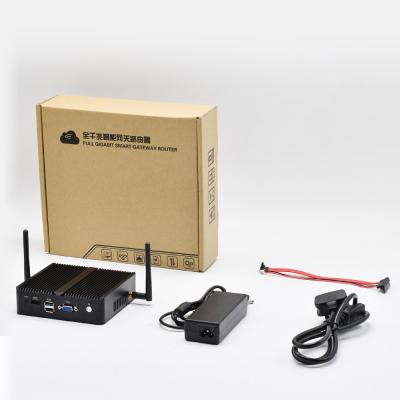 China Lans Celern J1900 2*USB HD VGA Mini PC pfSsense Industrial Fanless OPENwrt Centos Router 4 Firewall Computer for sale