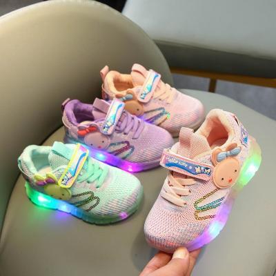 China 2022 new light fashion cheap non-slip children's sports casual shoes for children with led light boys girl sneakers for sale