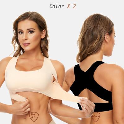 China Filifit QUICK DRY Women Adjustable Elastic Back Shoulder Brace Support Belt Chest Sculpting Lift Up Posture Corrector Bra for sale