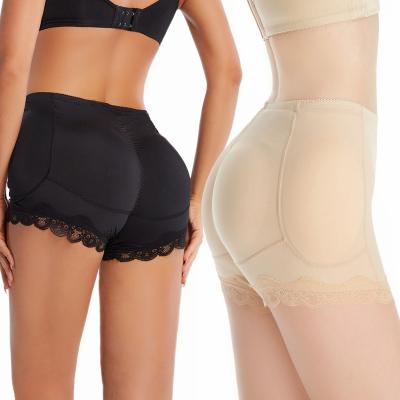 China Wholesale Breathable Lace Waist Shaper Panties Mid Hip Pads Women 4 Sponges Butt Lifter Hip Filler Shapewear for sale