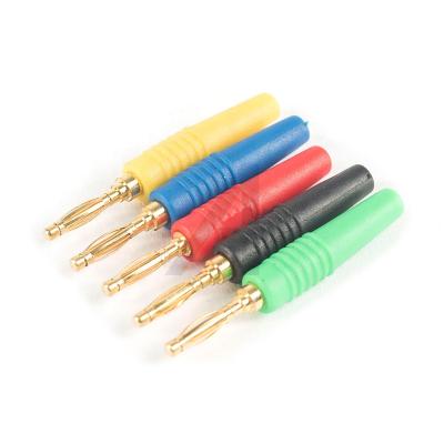 China Power JIALUN 5 Color Gold Plated 2MM Mini Brass Banana Pin Banana Plug for sale