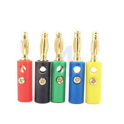 China Video& JIALUN Speaker Gold Banana Plug With Screw 4mm Male Brass Banana Plug for sale