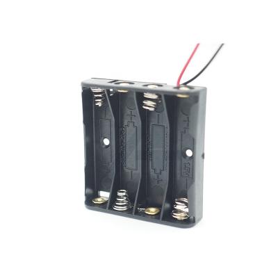 China Plastic PP Jialun 4 AAA Battery Holder With 26AWG Wire Leads for sale