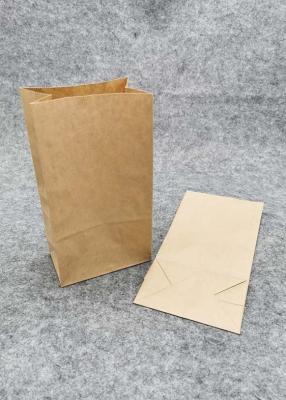 China Recycle Brown Paper Carrier Bags Papaer Square Bottom For Food Take Away for sale