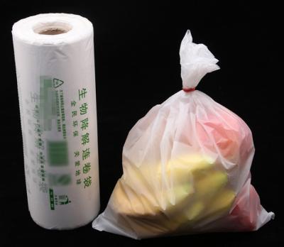 China Der Endlosrollentasche Winkel- des Leistungshebelsbiodegradation des Plastiktaschesupermarktes gebrochene hand-heftige Tasche der Tasche Wegwerfpunkt Nahrung zu verkaufen