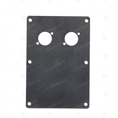 China Speaker Cabinet Used 162*112*3.8mm ABS Plastic Speaker Cabinet Jack Plate Back Panel For Double Cutouts For Speakon XLR Connector for sale