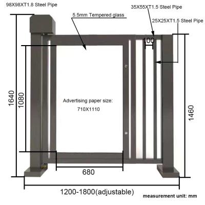 China DC24V Voltage Advertising Barrier Gate 1.5A For Humidity Lower Than 85% Levels for sale