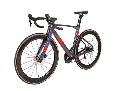 China Professional Carbon Fiber Road Bike 700C Carbon Bike With Disc Brake Carbon Wheels Road Bike Carbon 22 Speeds for sale