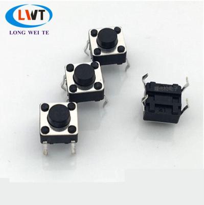 China Touch Button Microswitch 4 Pin Plug 6*6*4.3/5/6/7/8/9/10mm 6x6x5 KFC6*6 for sale