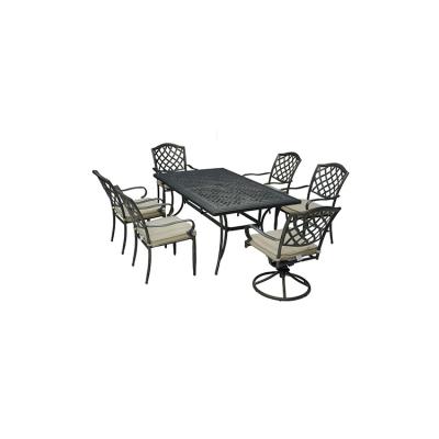 China Traditional Contemporary Modern Furniture Polished Casted Aluminum Metal Dining Chair for sale