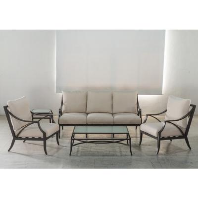 China Factory direct quality wholesale modern cast aluminum terrific chair outdoor sofa for dining gathering kd garden sofa set for sale