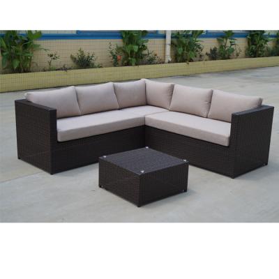 China Outdoor patio\garden\factory direct sale outdoor aluminum wicker PE rattan furniture with U shape corner sofa for sale