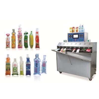 China Automatic Japanese Beverage Tofu With Plastic Packaging Bags Filling Seal Topping Machine for sale