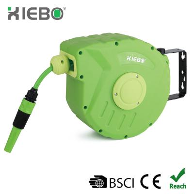 China Adjustable 10m CE Approved Wall Mounted Automatic Rewind Garden Water Hose Reel for sale