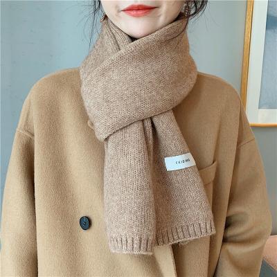 China Black Warm Soft Comfortable Sheer Scarf Female Cashmere Ladies Color Winter To Increase Thick Warm Shawl Scarf For Women for sale