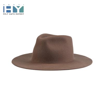 China New Design Big Picture Fashion Felted Hat Wholesale Unisex Wide Brim Wool Felted Hat 100% Hat for sale