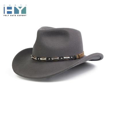 China Custom Image Outdoor Wide Brim Hot Jazz Western Hat And 100 Yarn Cowboy Hat With Logo for sale