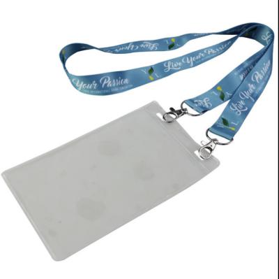 China Economical Work Work Custom Design Plastic Work Card Holder Neck Strap Lanyard With Lanyard for sale