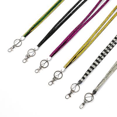 China Wholesale Gift Eco-Friendly Promotion Eco-Friendly Colorful Beaded Rhinestone Crystal Neck Lanyard for sale