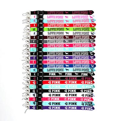 China Custom Loose Love Pink Lanyards Eco-Friendly 2.5cm High Quality Eco-friendly Polyester for sale