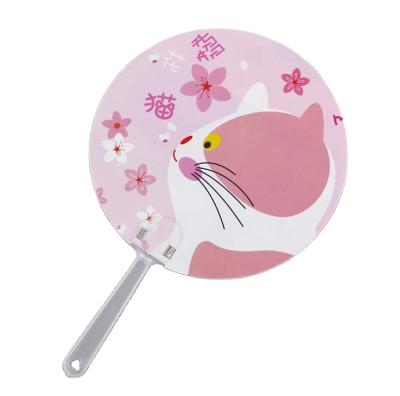 China China China Low MOQ Customized Designs Hand Held Advertising Round Plastic Hand Fans for sale