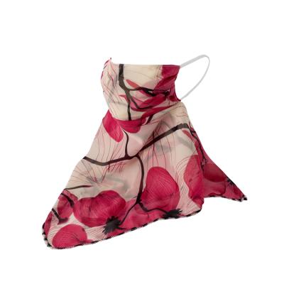 China Luxury Colorful Feeling Breathable Female Thin Chiffon Veil Feeling Neck Guard High Quality Smooth Soft Scarf Large for sale