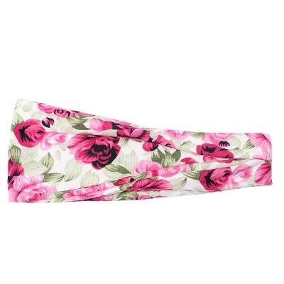 China 2021New style printed sports headband yoga belt for ladies head scarf 10cm*24cm 10cm*24cm for sale