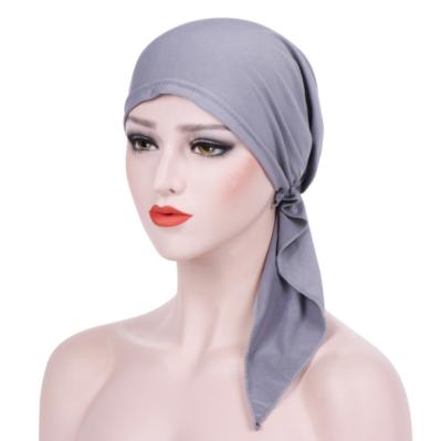 China Wholesale New Image Picture Style Women Hijab Milk Shreds Hat Muslim Turban Hat for sale