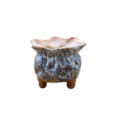 China Europe Glazed Multicolor Ceramic Potted Plant Vases Flower Pots Home Furniture for sale