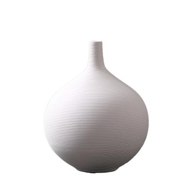 China Nordic Minimalist Style Striped Vase Central Statistical Institute Ceramic Vase For Home Decor for sale