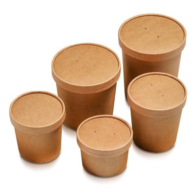 China Recyclable Fast Food To Go Paper Paper Cups Soup Disposable Paper Cups for sale