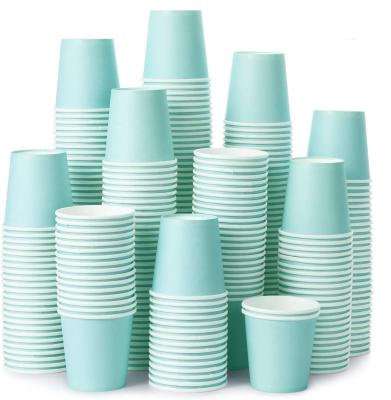 China Disposable Mouthwash Cups Blue Sky Paper Cups Bathroom Use Espresso Cups for sale