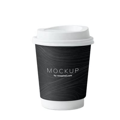 China 8OZ Recyclable Logo Printed Disposable Paper Coffee Cups Paper Cups Supplier China for sale