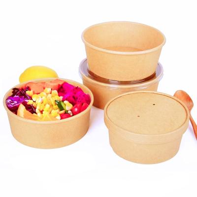 China Disposable Take Away 22oz Hygeian Food Container Salad Bowl Disposable Paper Maker for sale