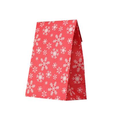 China Custom Logo Printed Packaging Paper Bags Christmas Disposable Brown Kraft Paper Bag For Festival for sale