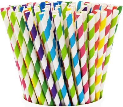 China Colorful Recyclable Biodegradable Paper Drinking Straws Bar Paper Drinking Straws For Juices Shakes Smoothies Party Use for sale