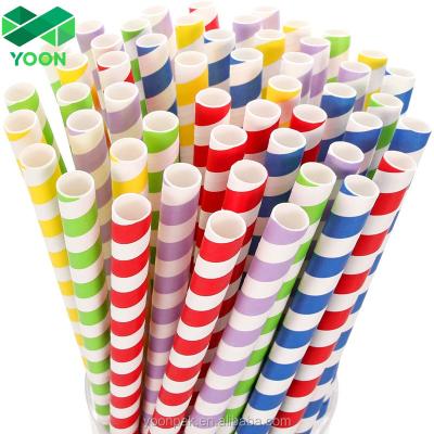 China Custom Color Holiday Party Paper Straws Wholesale Disposable Paper Straws Disposable Paper Straws for sale