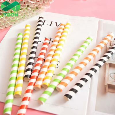 China Degradable Color Food Grade Wrapping Paper Straws Environmentally Friendly Single Disposable Coffee Elbow Paper Straws for sale