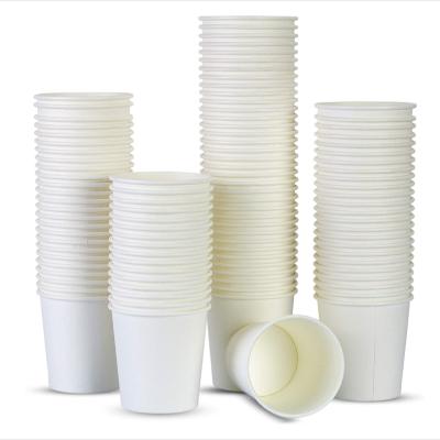 China 4oz Disposable Tasting Glass White Paper Disposable Cups Hot/Cold Beverage Drink Cup For Water, Juice, Coffee Or Tea for sale