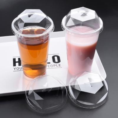 China Disposable Plastic Bubble Tea Cup PP Cup Coffee Plastic With Lids Pull Out PP For Milking Tea Ice Cups 500ML 700ML 360ML Wall Style Pcs for sale