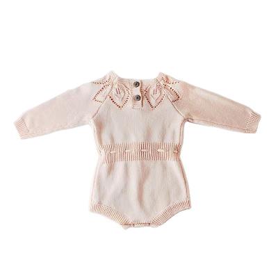 China Others 2022 new spring and autumn baby leaf cotton knitted woolen onesie bag fart ha-YI crawling clothes wholesale for sale